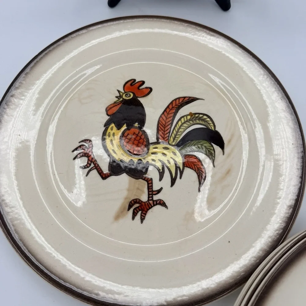 6 Vintage Metlox Poppytrail Red Rooster 10